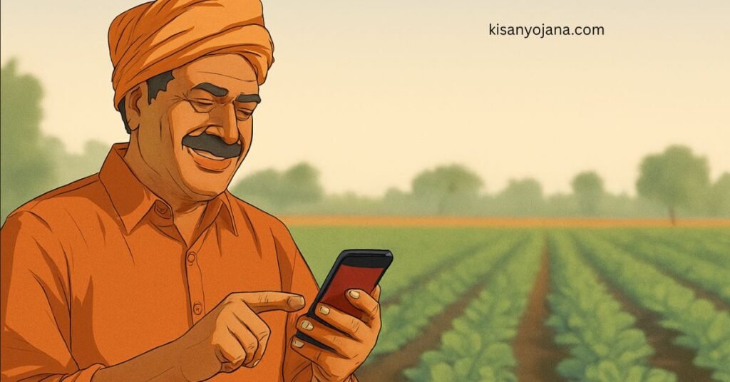 ओलावृष्टि से प्रभावित खेत और चिंतित किसान - प्रधानमंत्री फसल बीमा योजना 2025