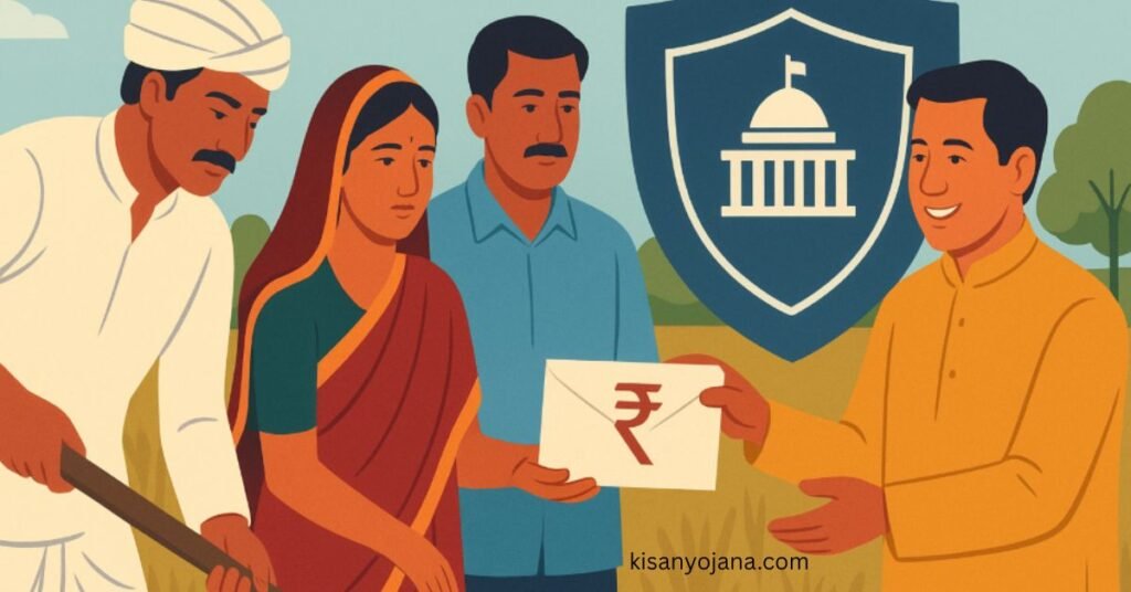 गोपीनाथ मुंडे शेतकरी अपघात सुरक्षा अनुदान योजना 2025 के अंतर्गत किसानों को दुर्घटना पर ₹2 लाख की आर्थिक सहायता मिलती हुई